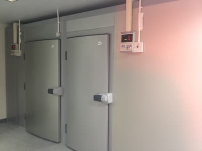 Twin-door walk-in commercial cold room installation by Cool Solutions, Bristol.